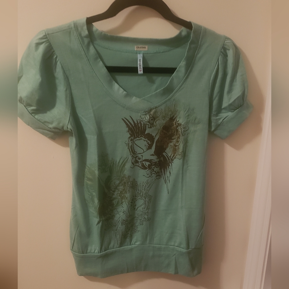 Tempted Mint Green Blouse